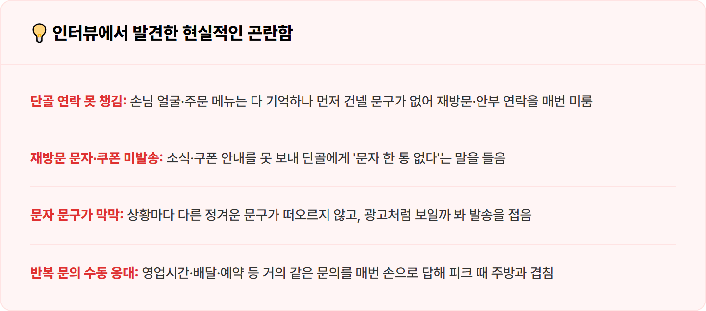 [동네 식당] 제미나이로 단골 재방문 문자·쿠폰 안내 메시지 세트 + 응대 도우미 30분 컷