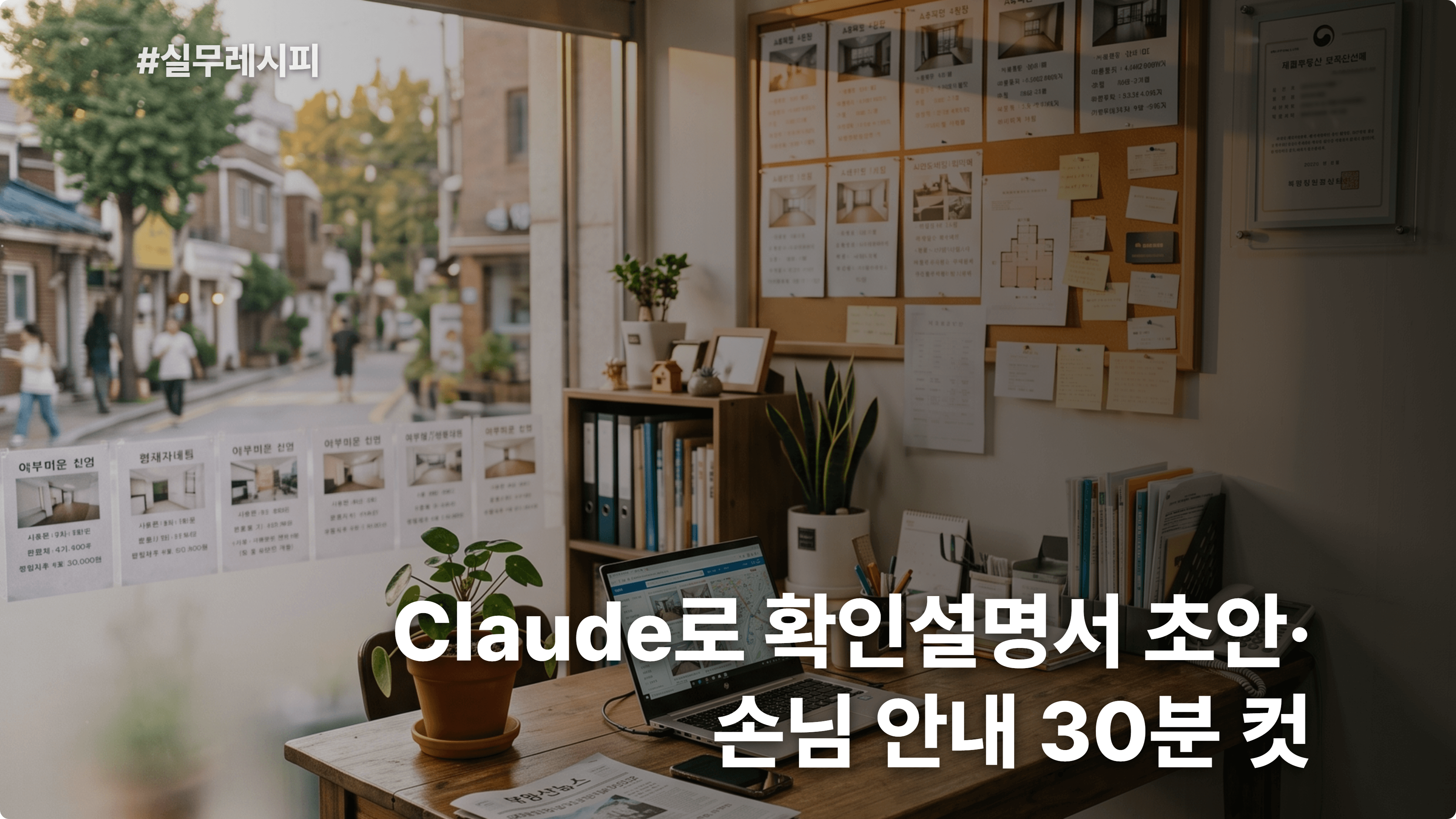 [부동산 중개사] Claude로 중개대상물 확인설명서 초안·핵심 안내 자료 30분 컷