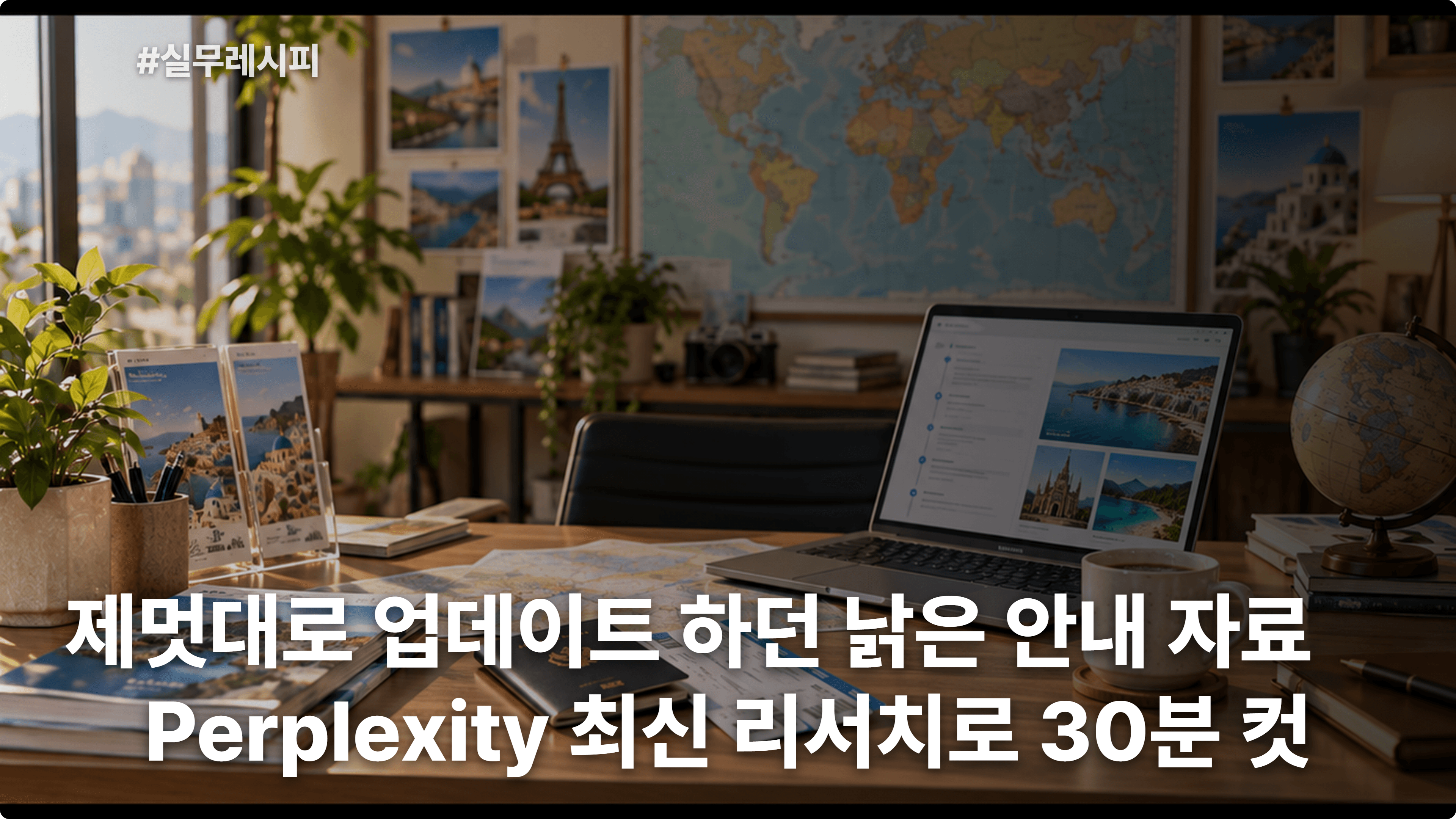[여행사] Perplexity로 목적지 날씨·환율·명소·안전 정보 리서치 30분 컷