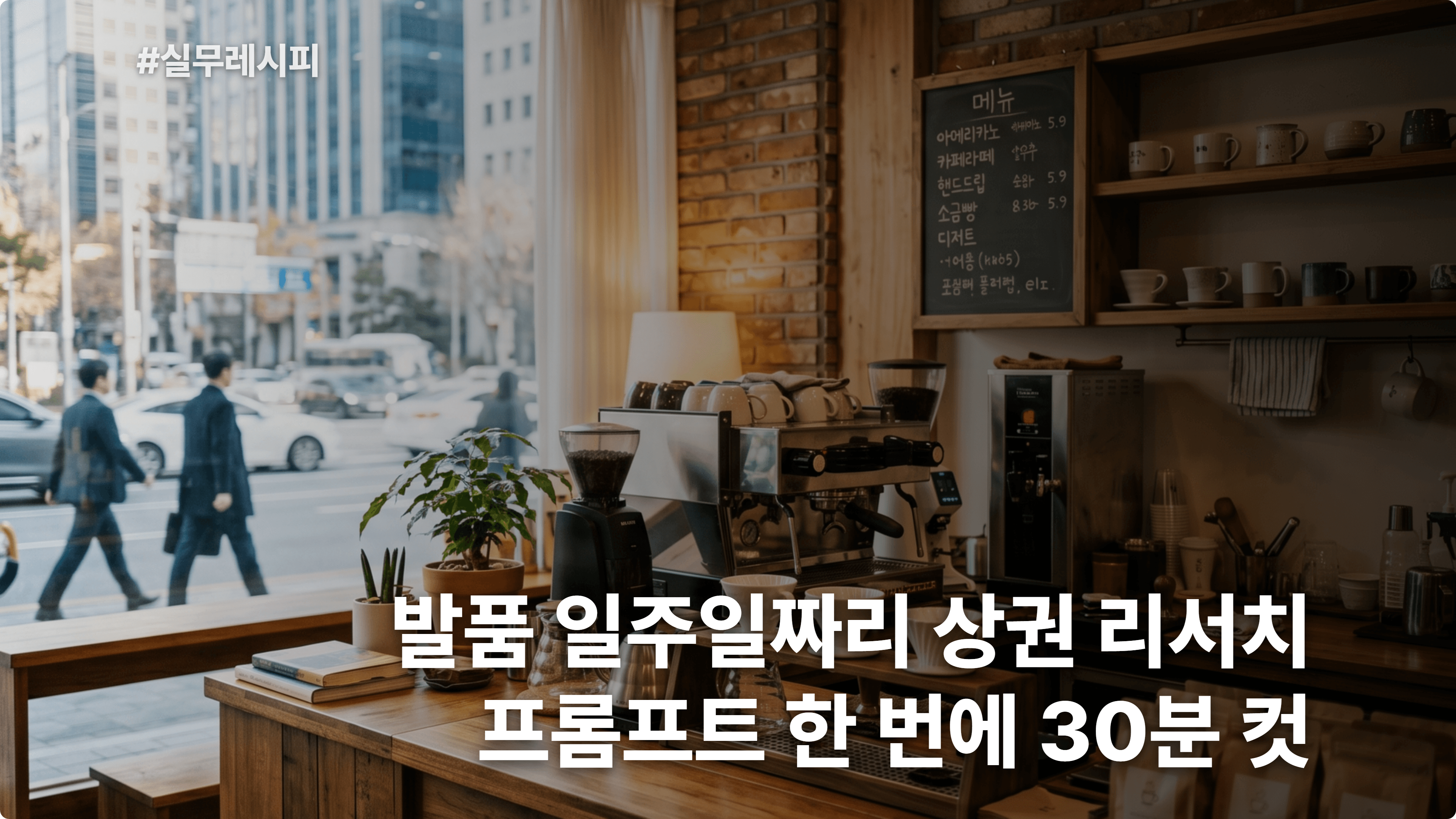 [창업/카페] Perplexity로 회사 골목 카페 자리 3곳 상권·경쟁 카페 30분 리서치