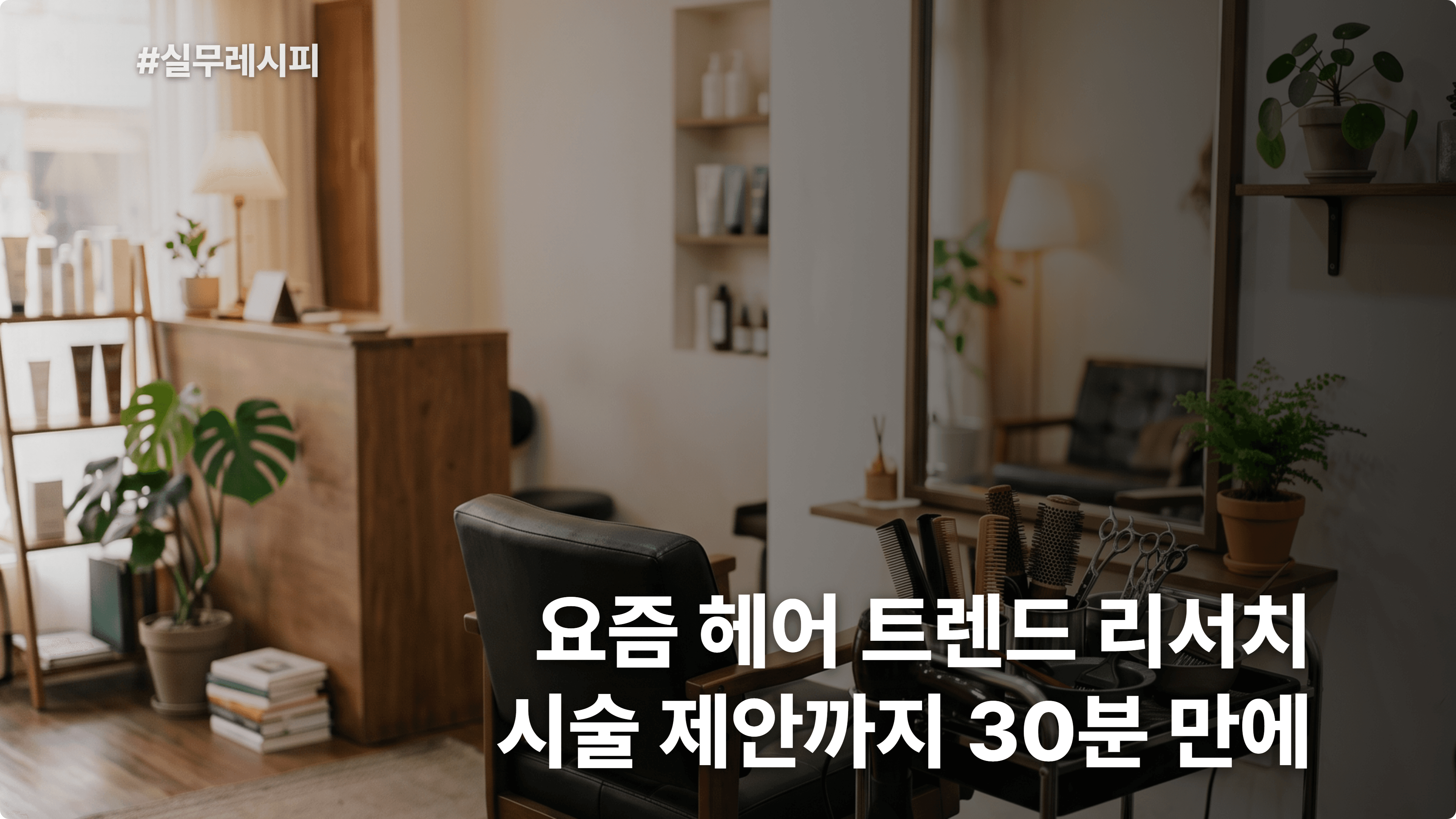 [동네 미용실] Perplexity·제미나이 노트북으로 요즘 헤어 트렌드·손님 관심사 리서치 30분 컷