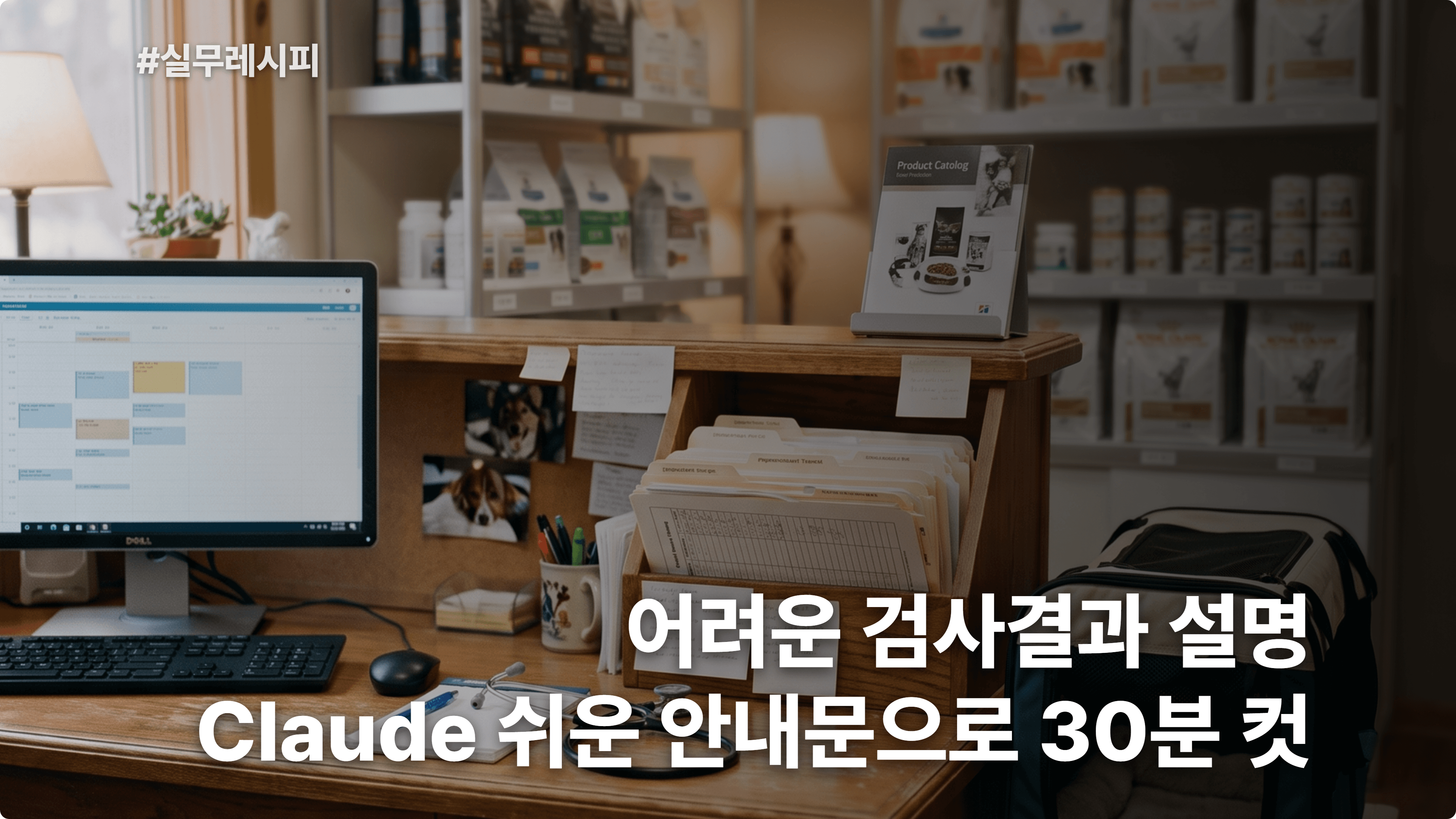 [동물병원] Claude로 검사결과·주의사항 보호자용 쉬운 안내문 30분 컷