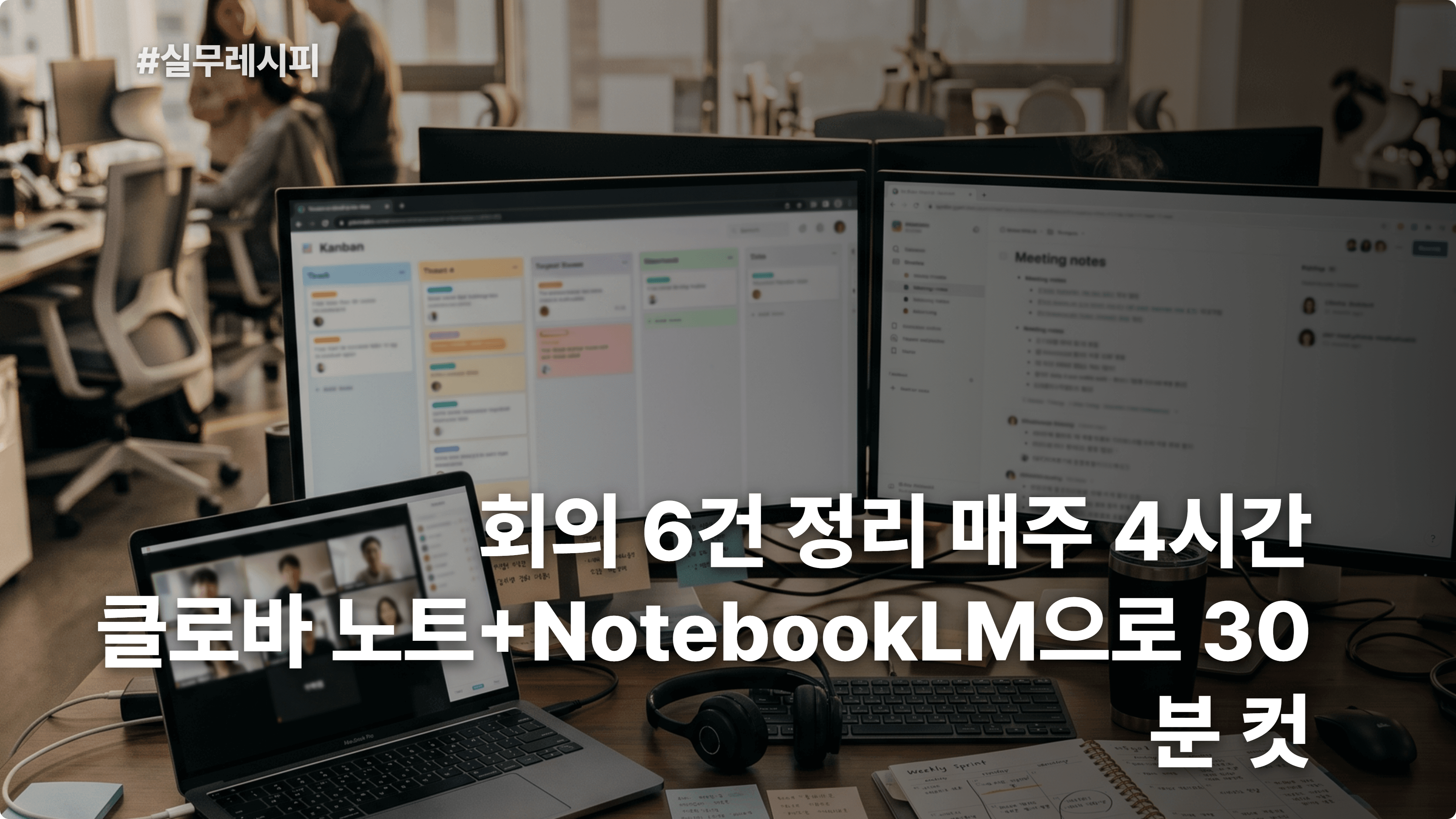 [IT PM] 클로바 노트+NotebookLM으로 한 주 회의 6건 액션 아이템·의사결정 매트릭스 30분 컷
