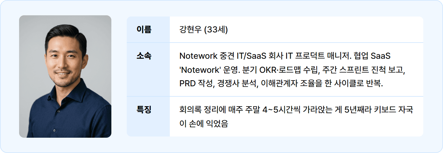 [IT PM] 클로바 노트+NotebookLM으로 한 주 회의 6건 액션 아이템·의사결정 매트릭스 30분 컷