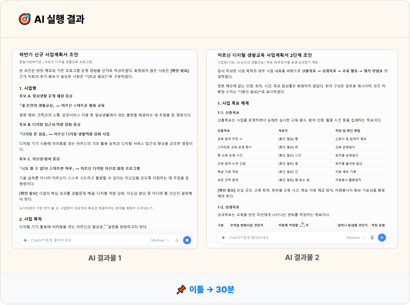 [복지관 사회복지사] 백지에서 시작하던 사업계획서, ChatGPT로 기획 뼈대 30분 완성