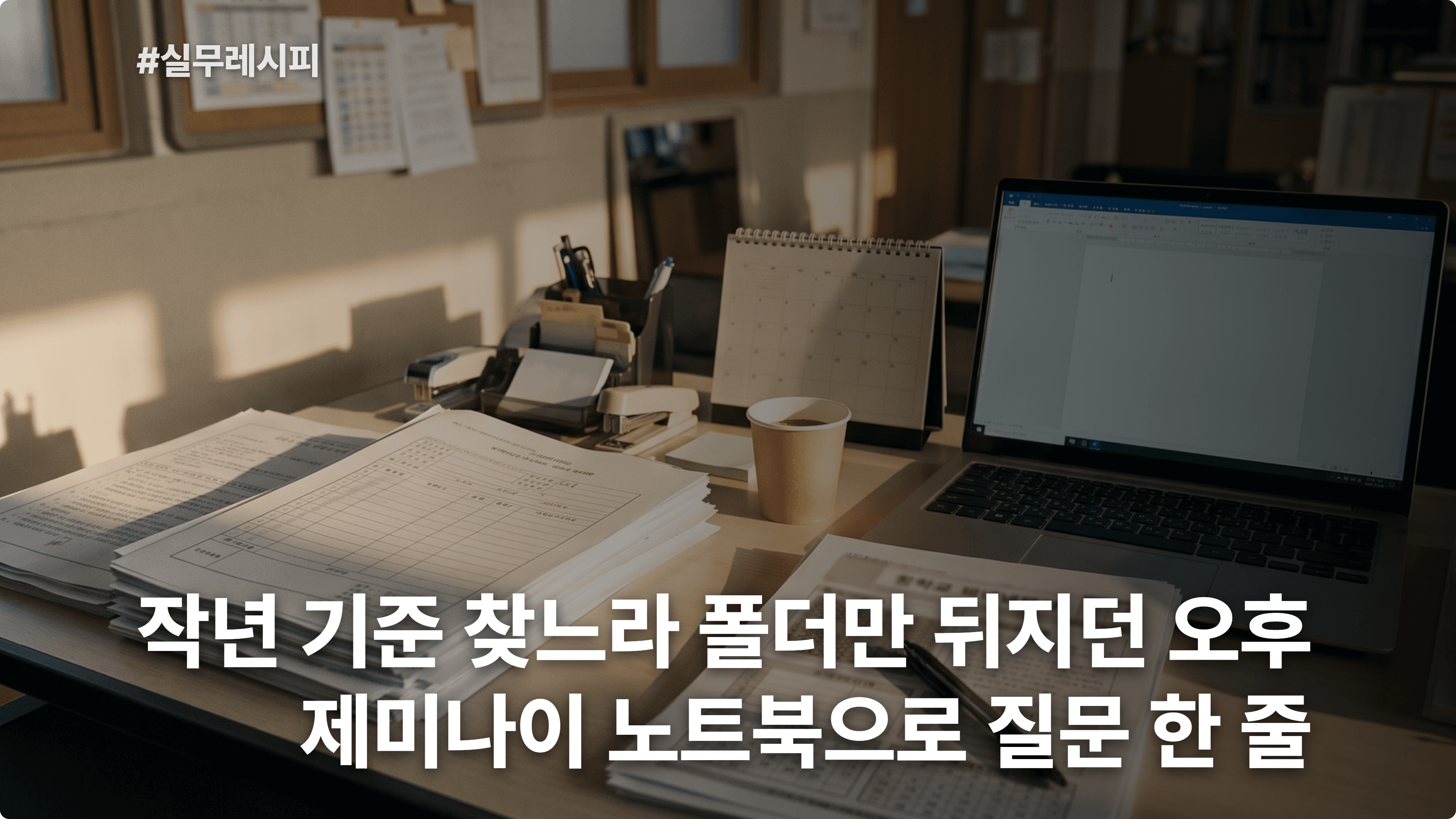 [학교 행정실무사] 작년 기준 찾느라 폴더만 뒤지던 오후, 제미나이 노트북으로 질문 한 줄