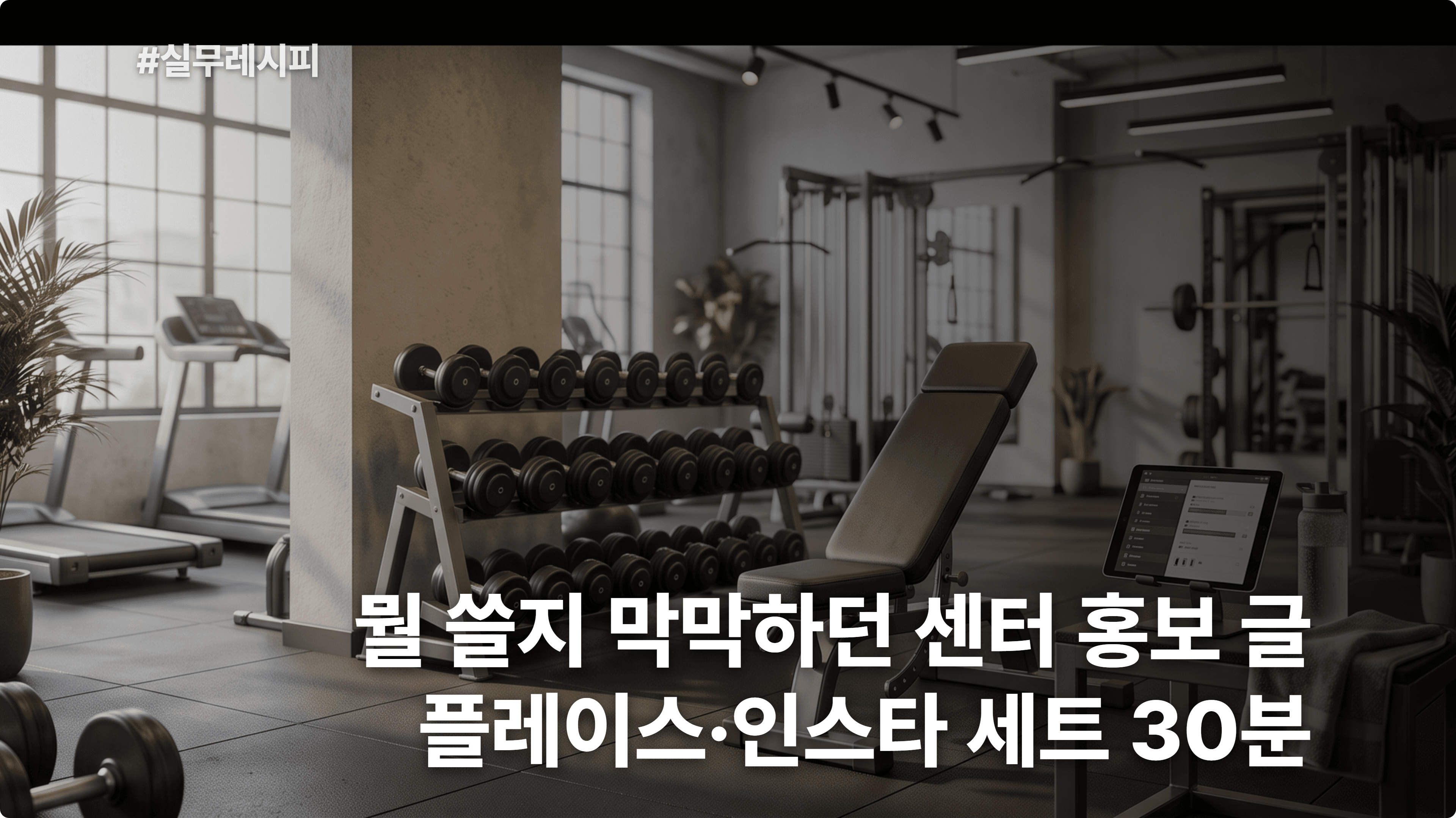 [PT 트레이너] 뭘 쓸지 막막하던 센터 홍보 글, ChatGPT로 플레이스·인스타 세트 30분 완성