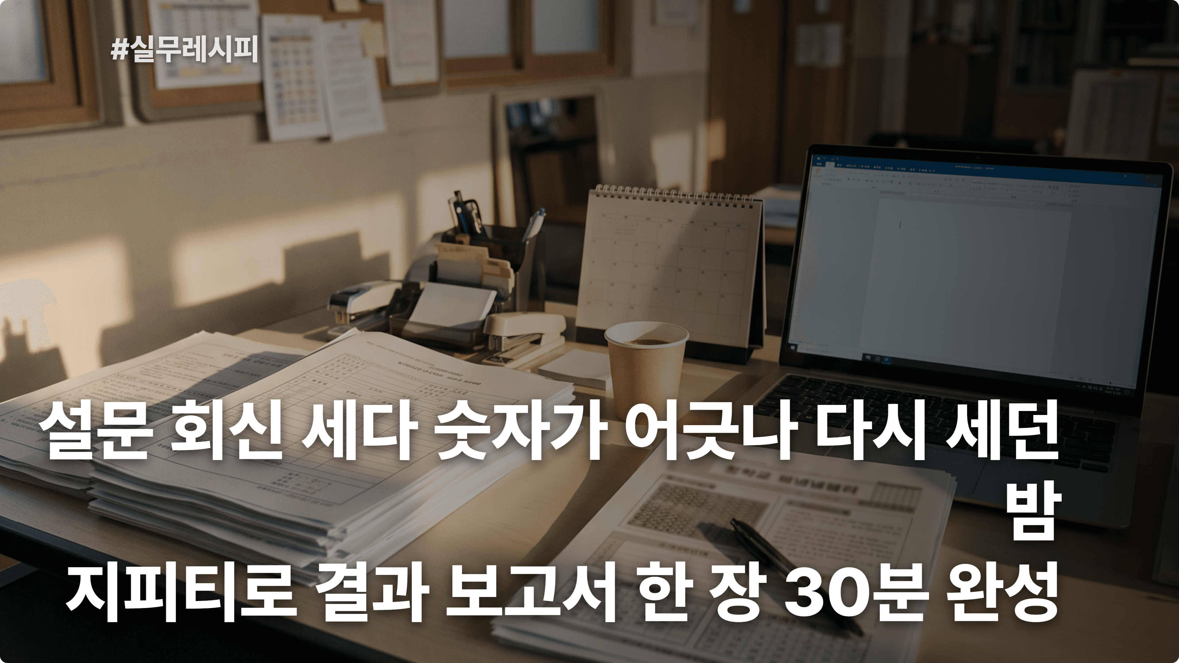 [학교 행정실무사] 설문 회신 세다 숫자가 어긋나 다시 세던 밤, 지피티로 결과 보고서 한 장 30분 완성