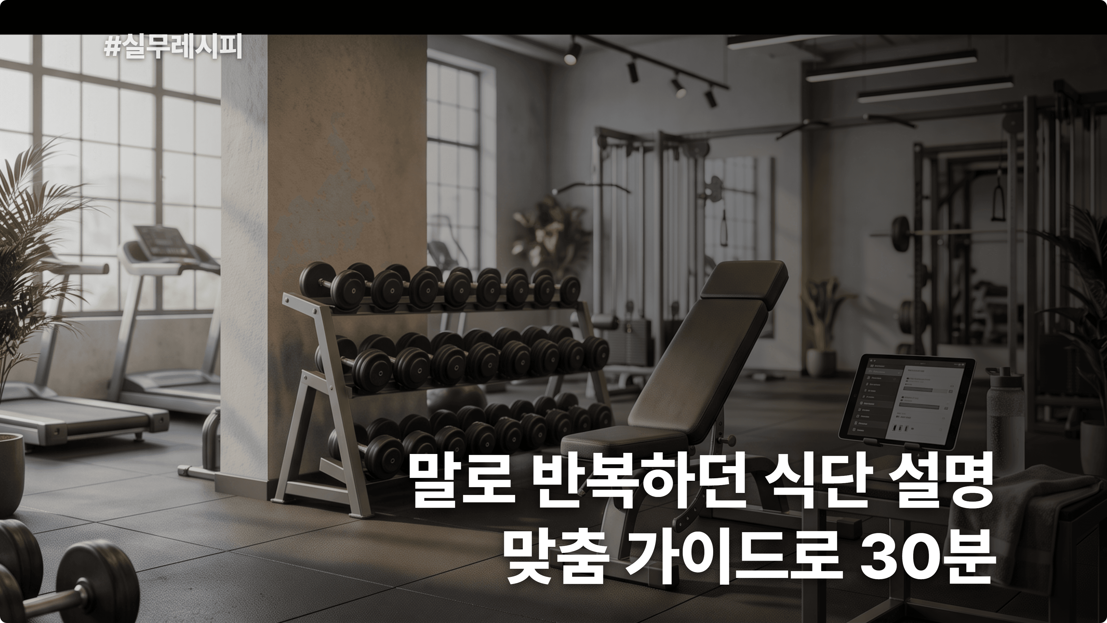[PT 트레이너] 회원마다 말로 반복하던 식단 설명, Claude로 맞춤 식단 가이드 30분 완성